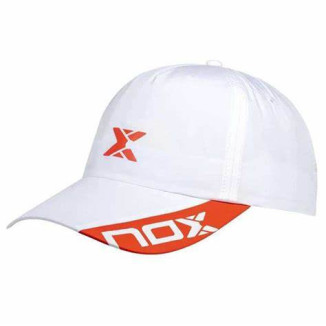 Gorra Nox Blanca Logo Rojo