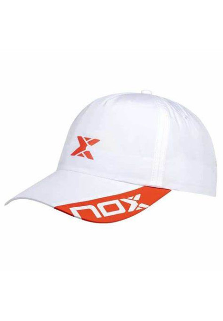 Gorra Nox Blanca Logo Rojo